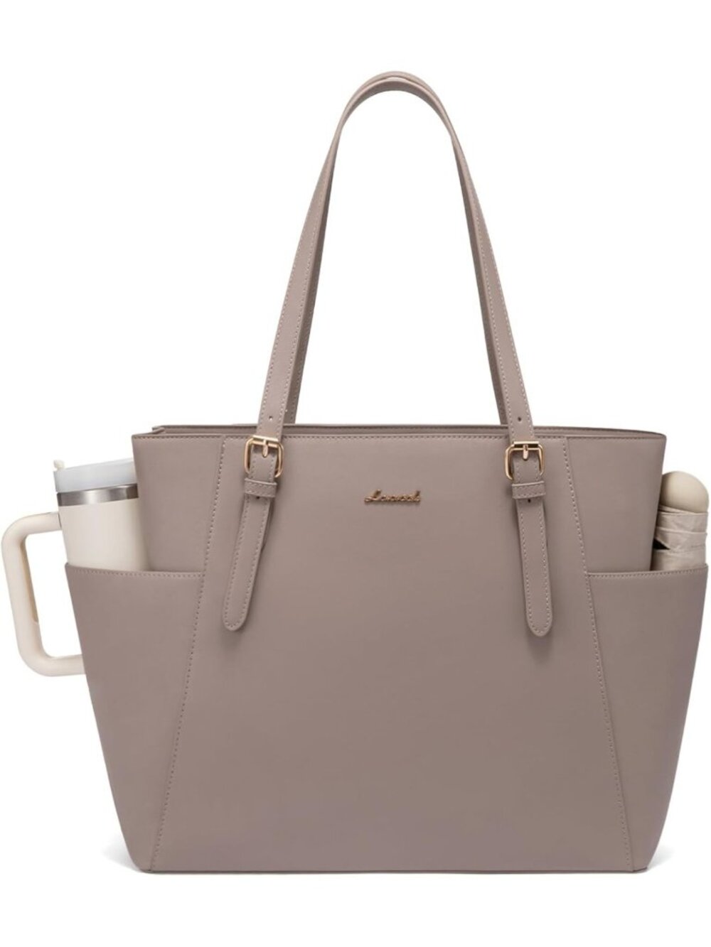 Stylish Leather Laptop Tote Bag for Women | Work & Travel Computer Briefcase